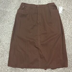 CST Sport Denim A-Line Maxi Skirt Modest Womens Sz 20 High Rise Relaxed Fit New